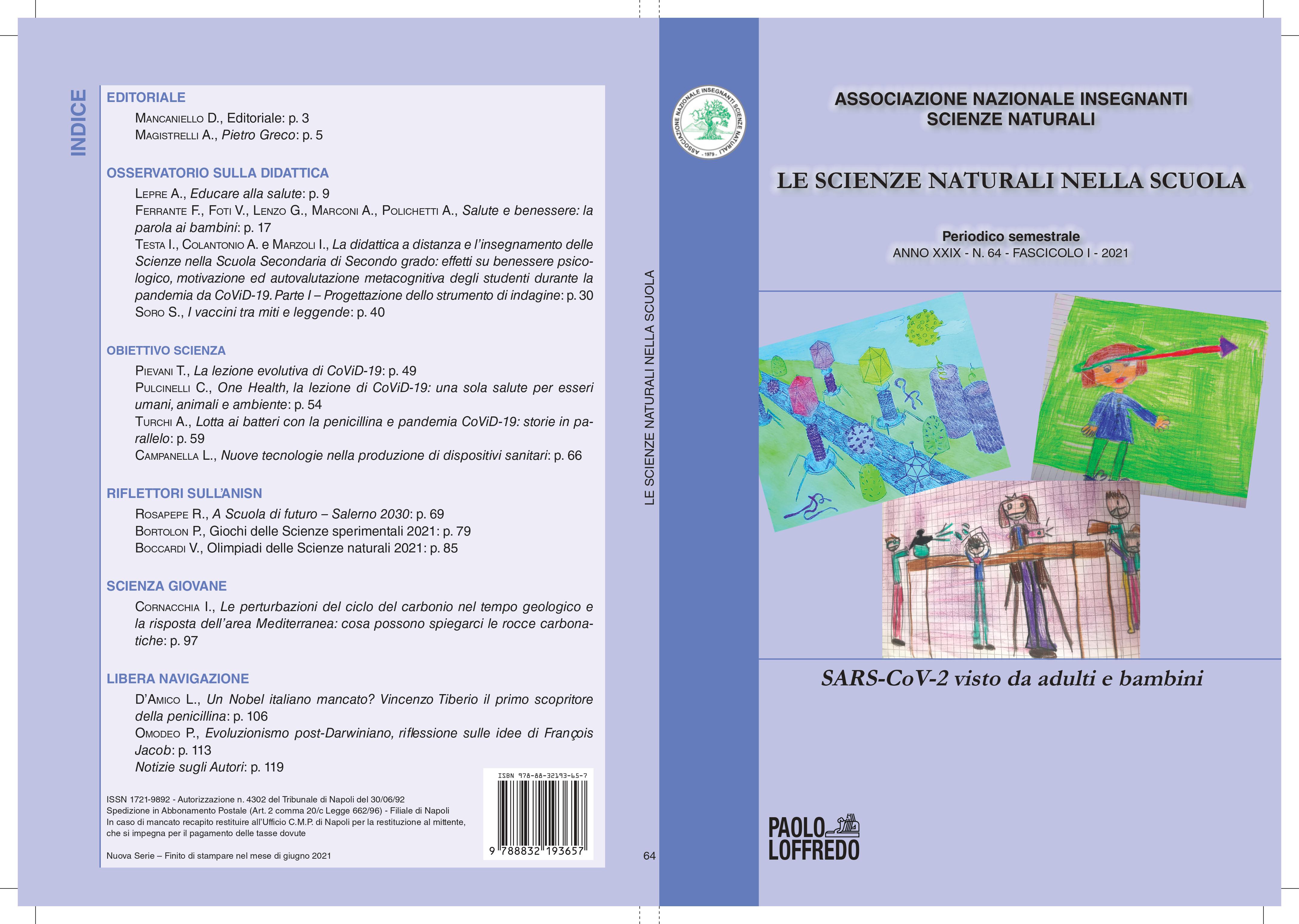 Numero 64 de "Le Scienze Naturali nella Scuola"