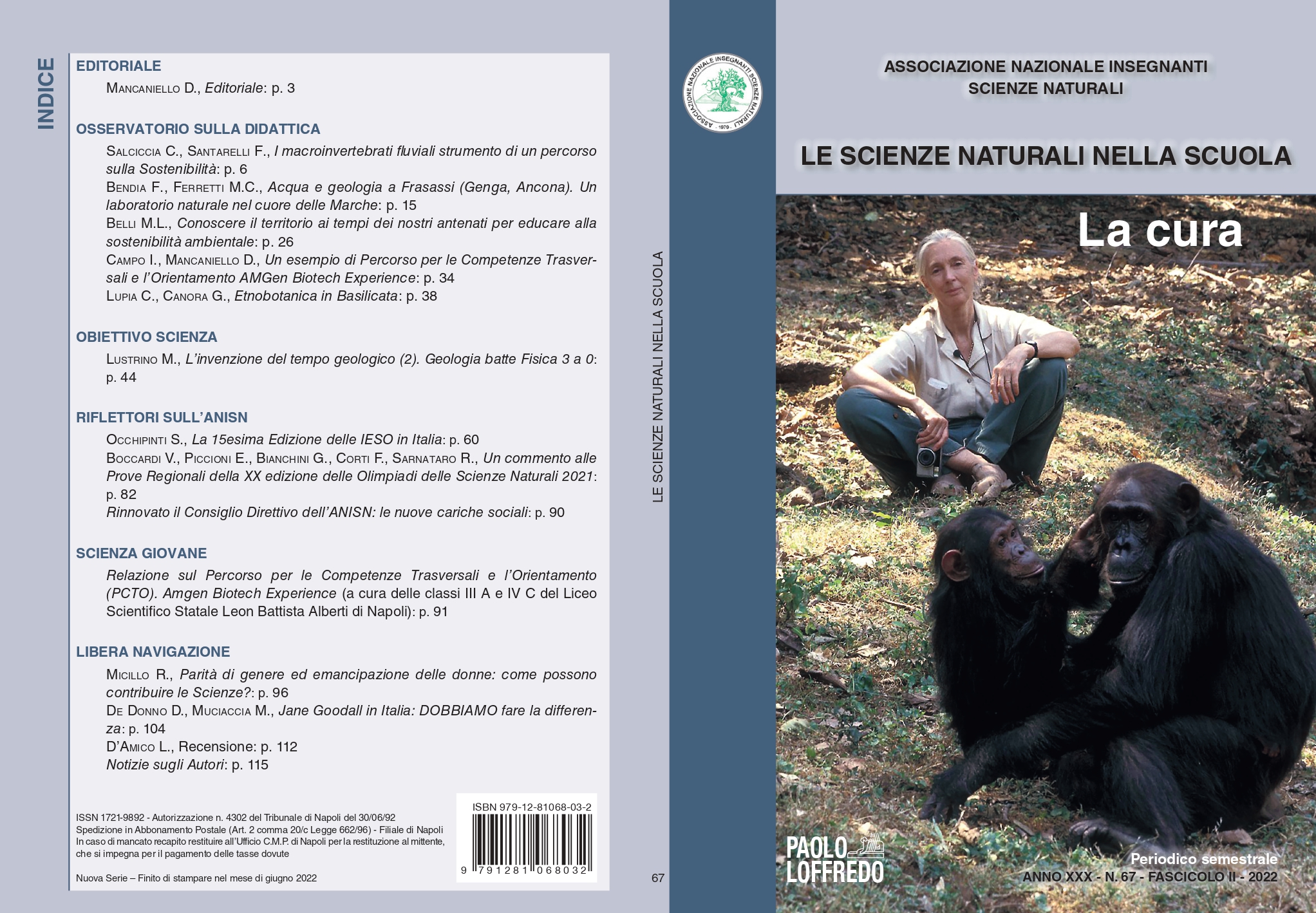 Nuovo numero de “Le Scienze Naturali nella Scuola” (N° 67, Fascicolo II, 2022)