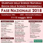 Programma delle Olimpiadi delle Scienze Naturali e Giochi delle Scienze Sperimentali 2018